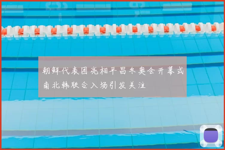 朝鲜代表团亮相平昌冬奥会开幕式南北韩联合入场引发关注